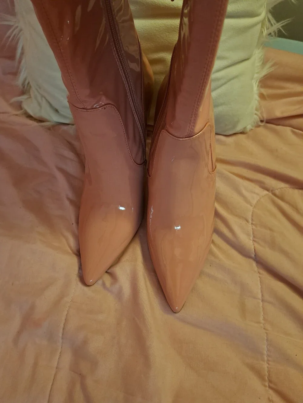 Steve Madden Thigh High Pink Patent Boots